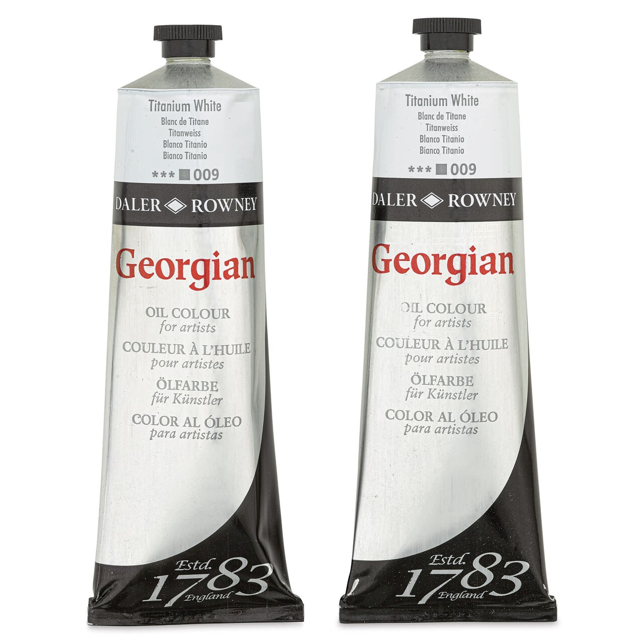 Daler-Rowney Georgian Oil Color - Set of 2, Titanium White, 225 ml tubes